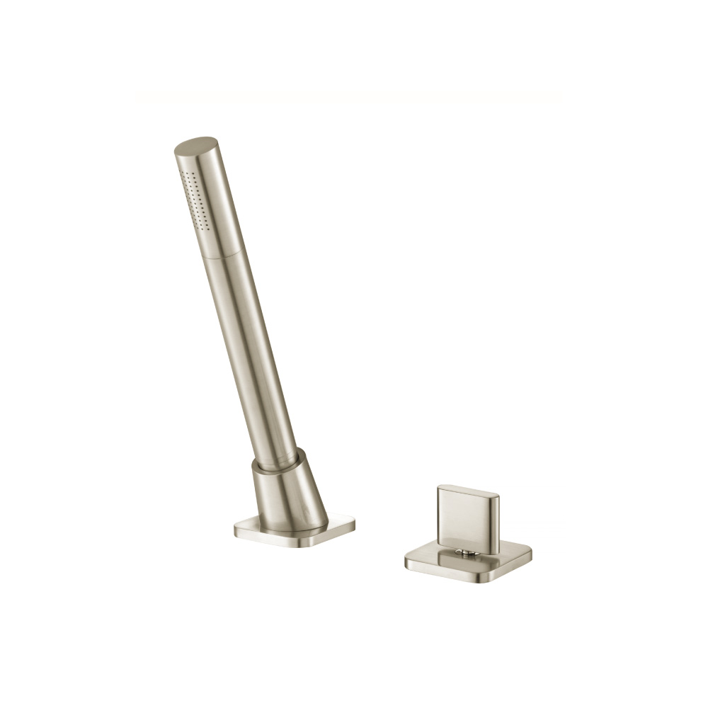 Deck Diverter With Holder & Hose | Geborsteld nikkel PVD