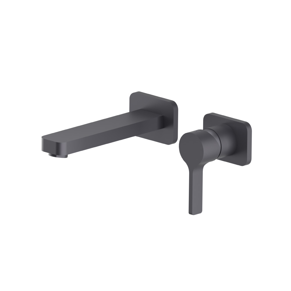 Ééngreeps inbouw wastafelmengkraan - wandmontage | Dark Grey