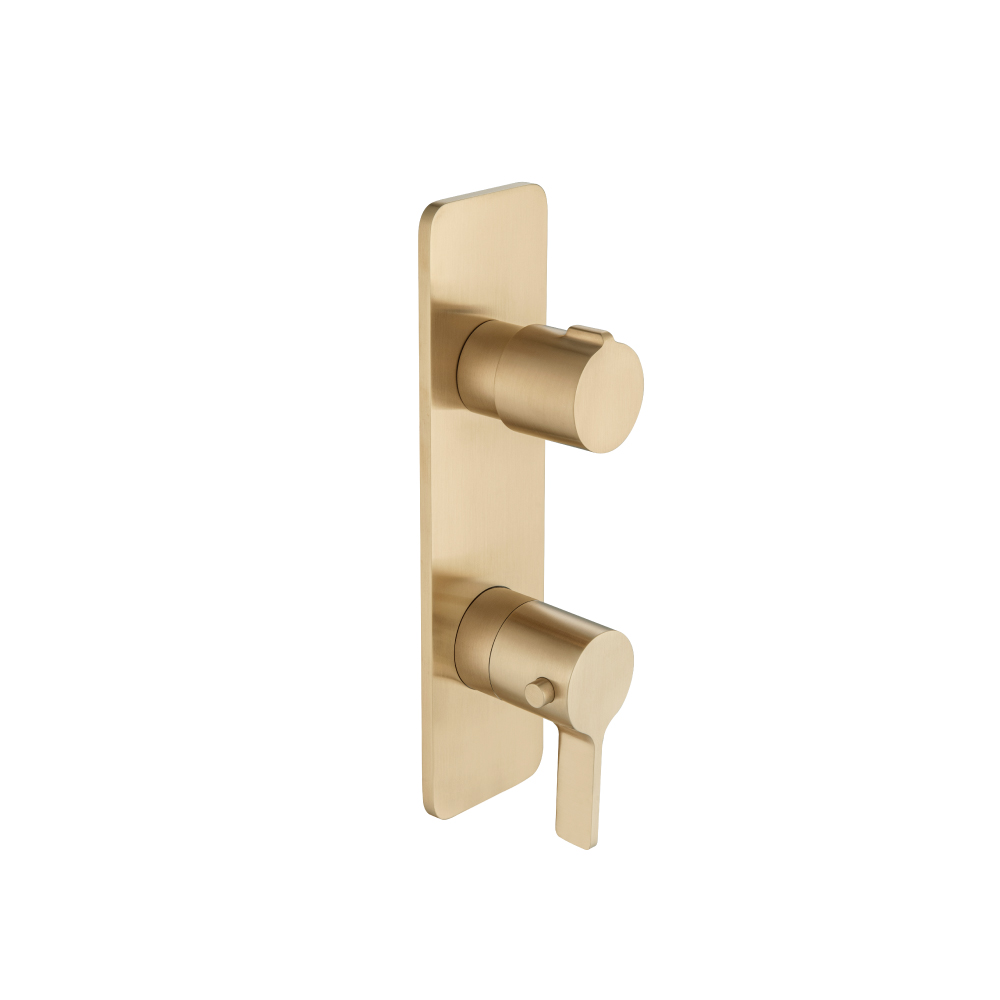 Thermostatische douchemengkraan - 3 uitgangen | Geborsteld brons PVD