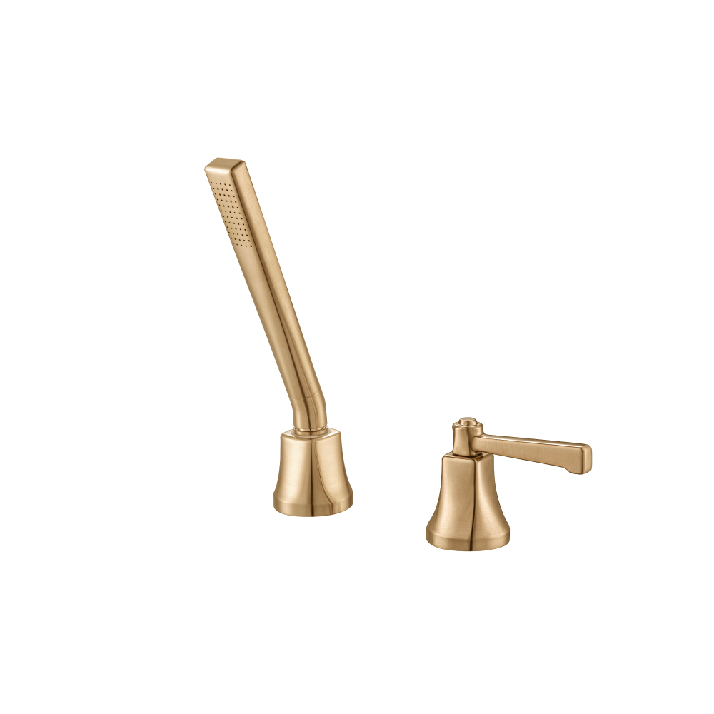 HANDDOUCHE EN SLANG MET OMSTELLER | Geborsteld brons PVD
