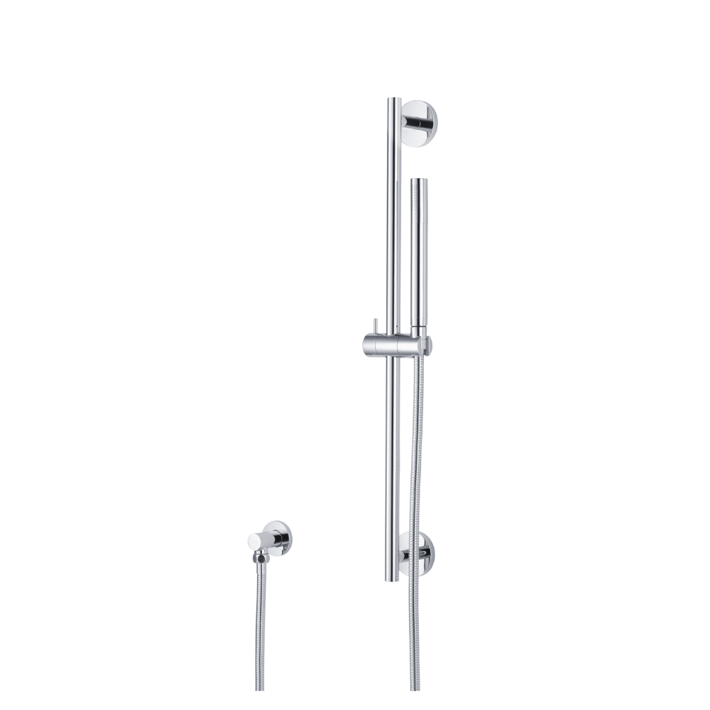 Hand Shower Set with Slide Bar and Elbow | Geborsteld nikkel PVD