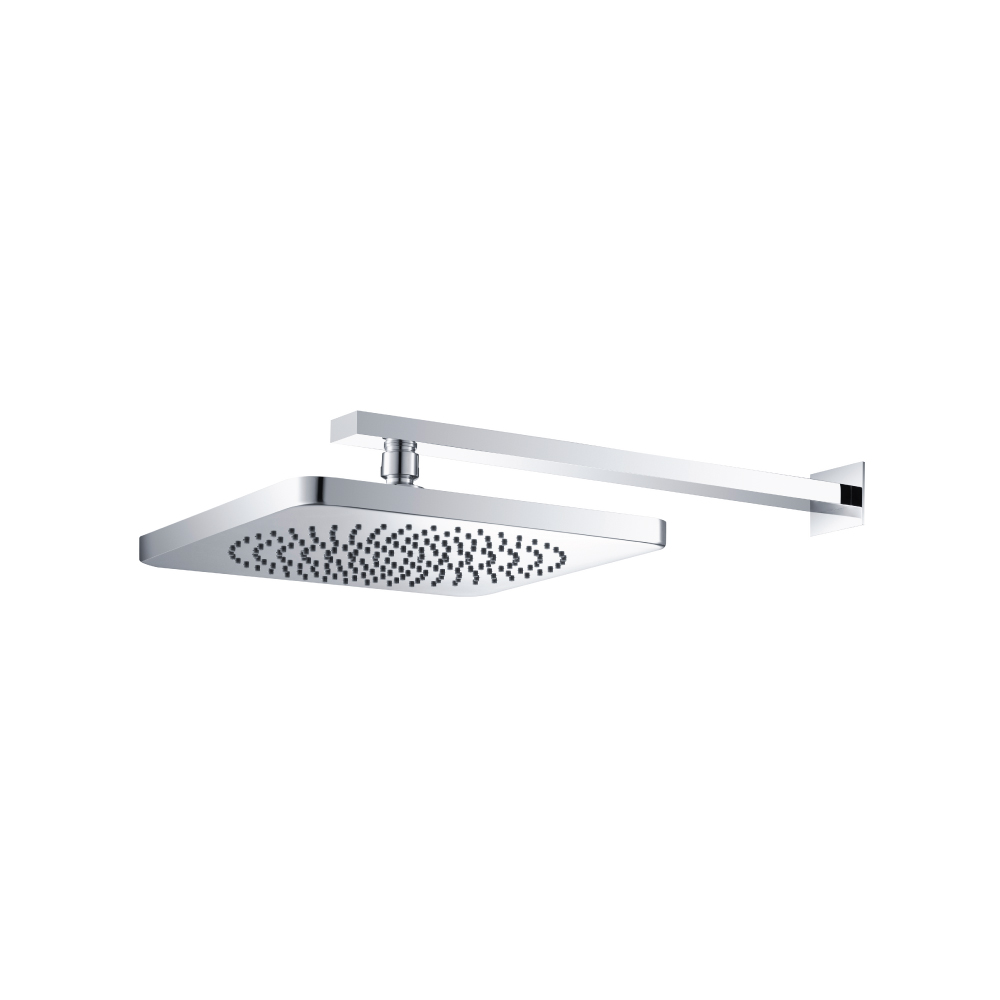 10" Rain Head with 16" Arm | Geborsteld nikkel PVD