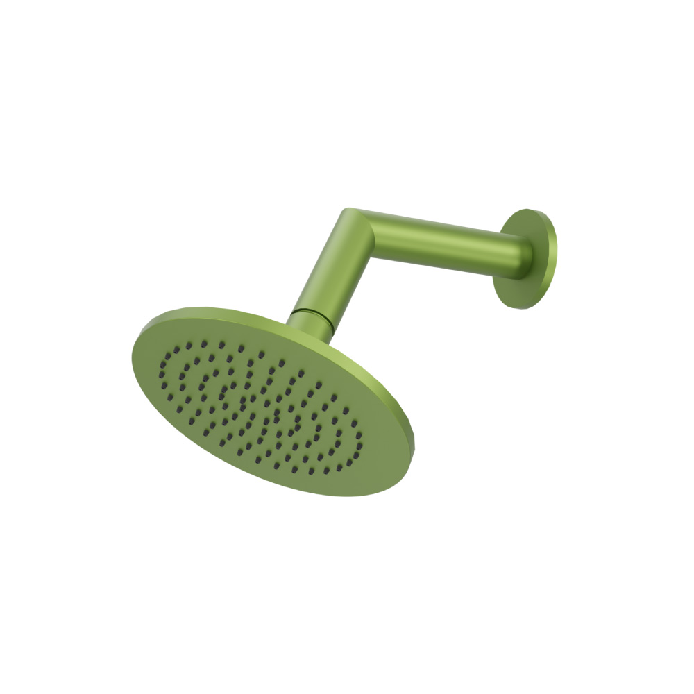 6" Rain Head with 7" Arm | Flusso Green