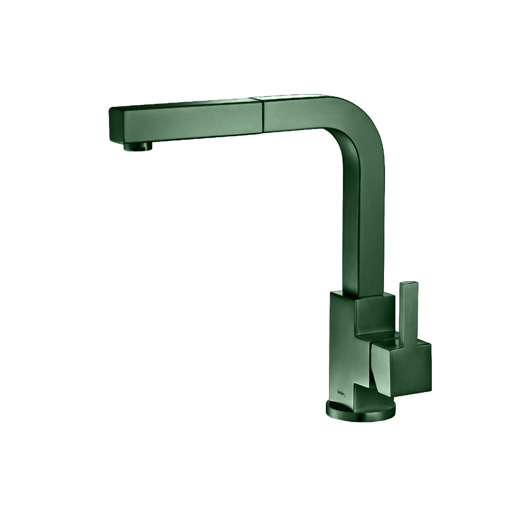 RVS Keukenkraan met uittrekbare vuistdouche | Leaf Green