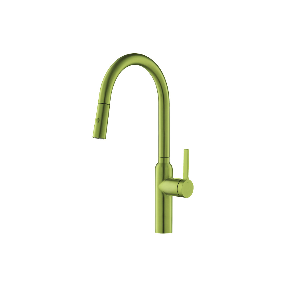 RVS Keukenkraan met uittrekbare vuistdouche | Flusso Green