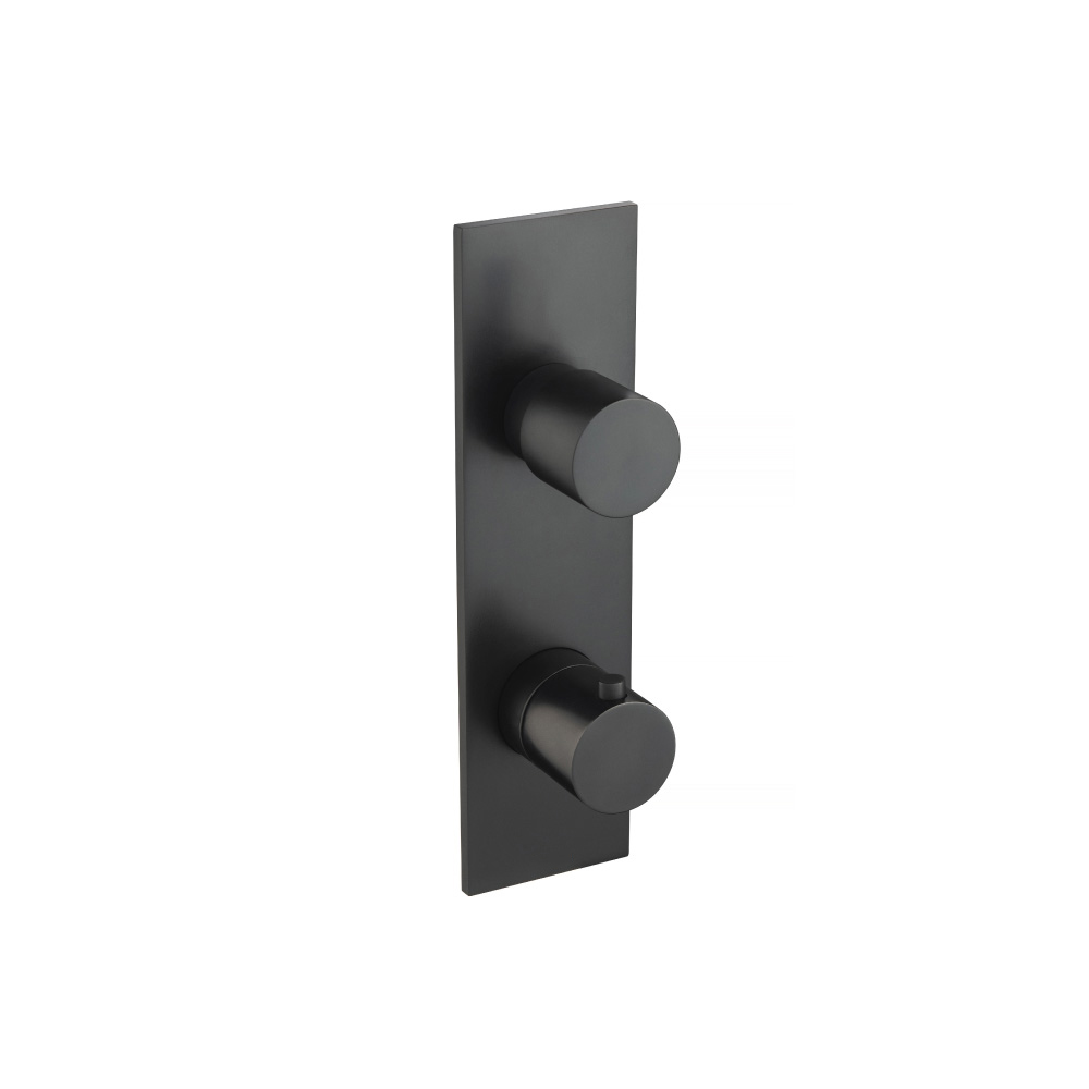 Thermostatische douchemengkraan - 3 uitgangen | Mat zwart