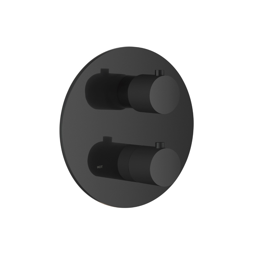 Thermostatische douchemengkraan - 3 uitgangen | Mat zwart