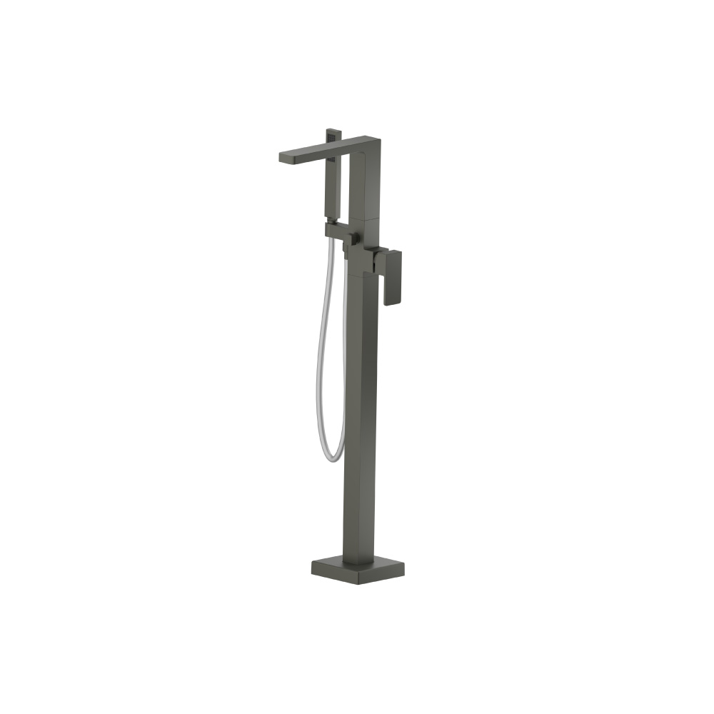 Vloergemonteerde badmengkraan met handdouche | Gun Metal Grey
