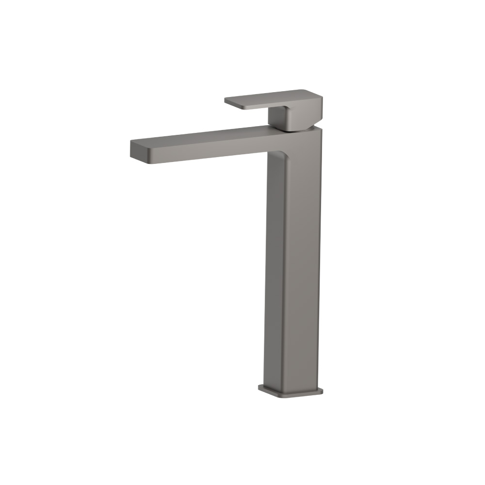 Ééngreeps hoge wastafelmengkraan | Steel Grey