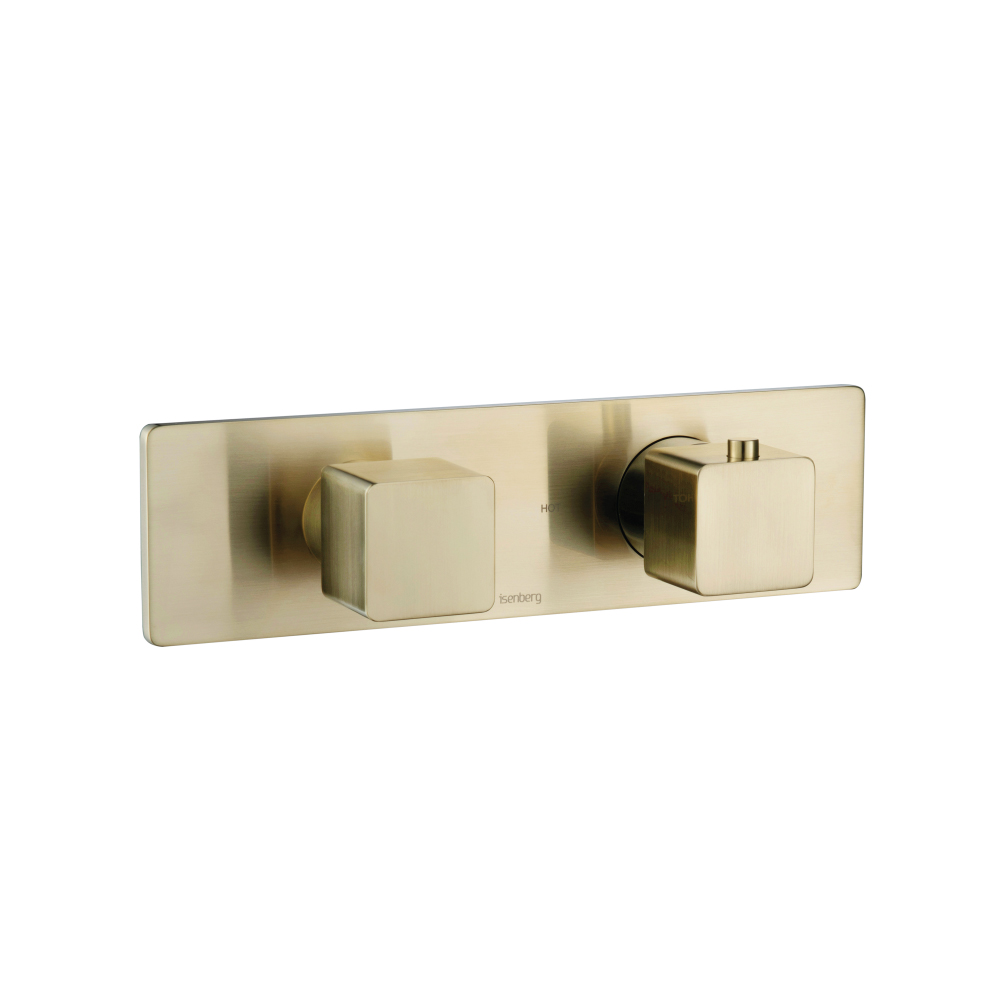 Thermostatische douchemengkraan - 1 uitgang | Geborsteld messing PVD