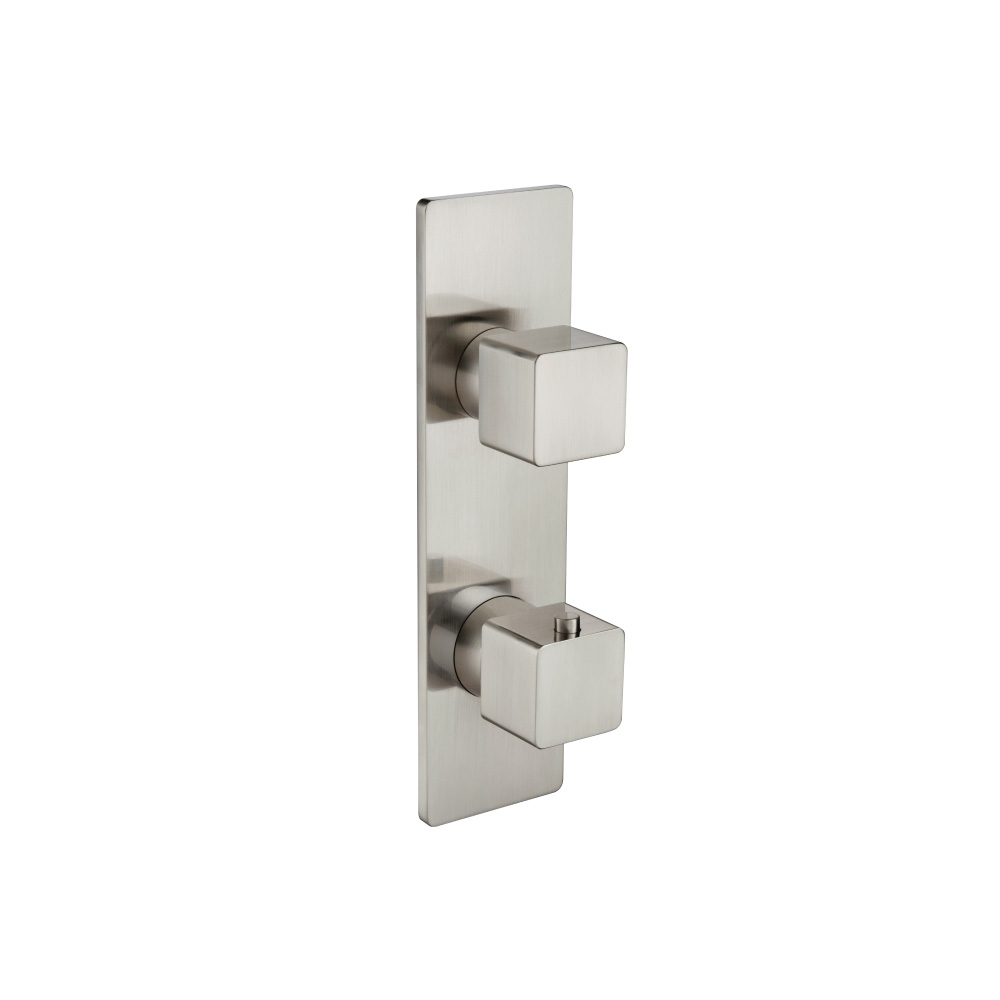 Thermostatische douchemengkraan - 2 uitgangen | Geborsteld nikkel PVD