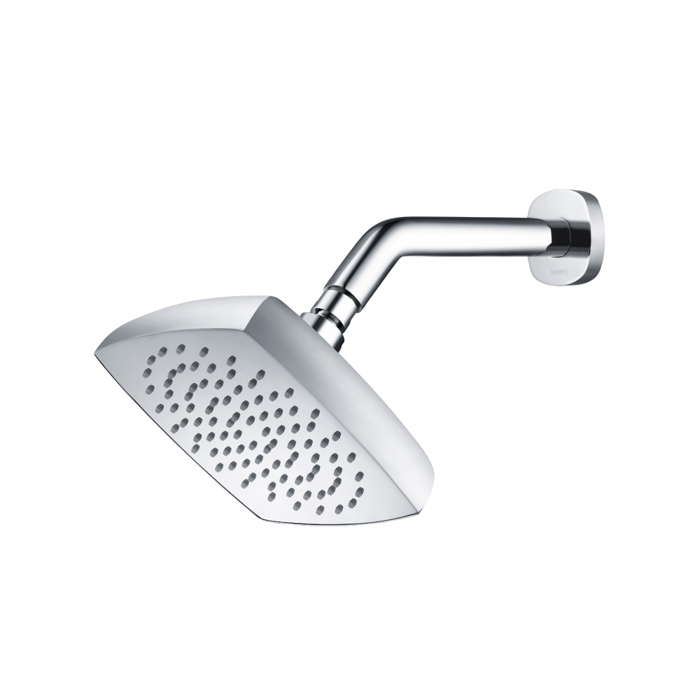 7" Rain Head with 8" Arm | Chroom