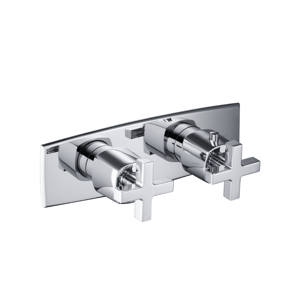 Thermostatische douchemengkraan - 2 uitgangen | Chroom