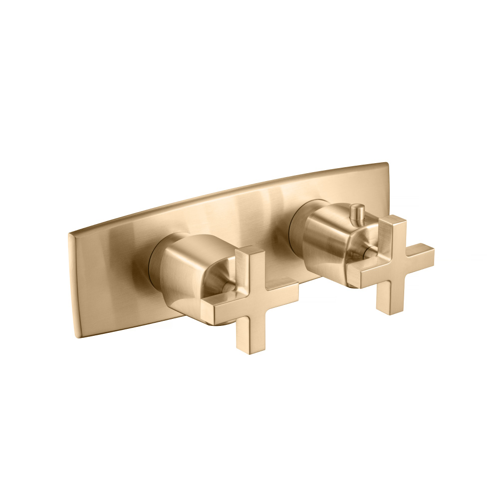 Thermostatische douchemengkraan - 3 uitgangen | Geborsteld brons PVD